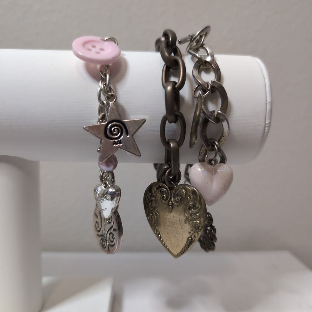 Vintage Inspired Charm Y2k Bracelet Set